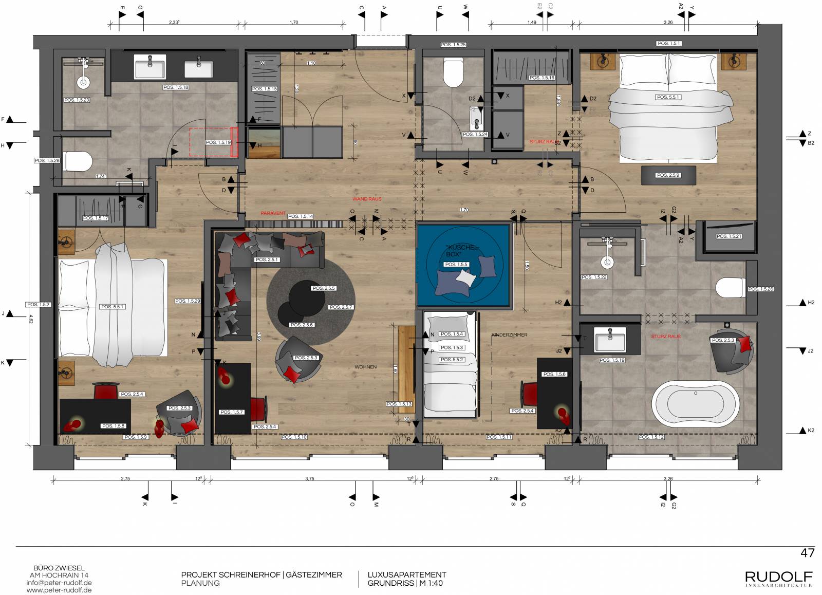 Großzügige Luxusappartements Symbolfoto