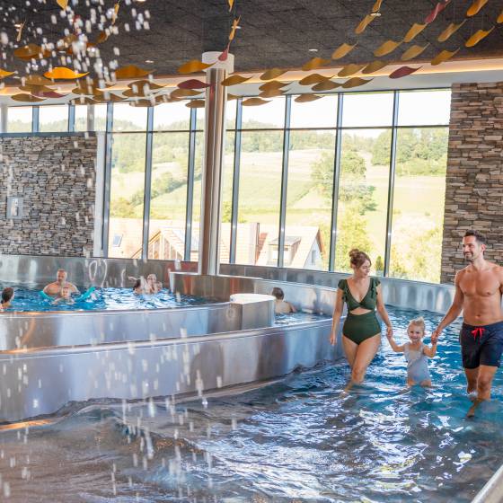 Angenehme Wassertemperaturen im Familienhotel Schreinerhof