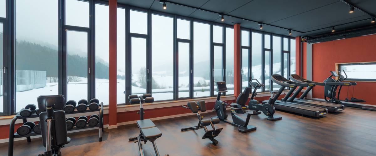 Gymnastik- und Fitnessraum im Familienhotel Schreinerhof