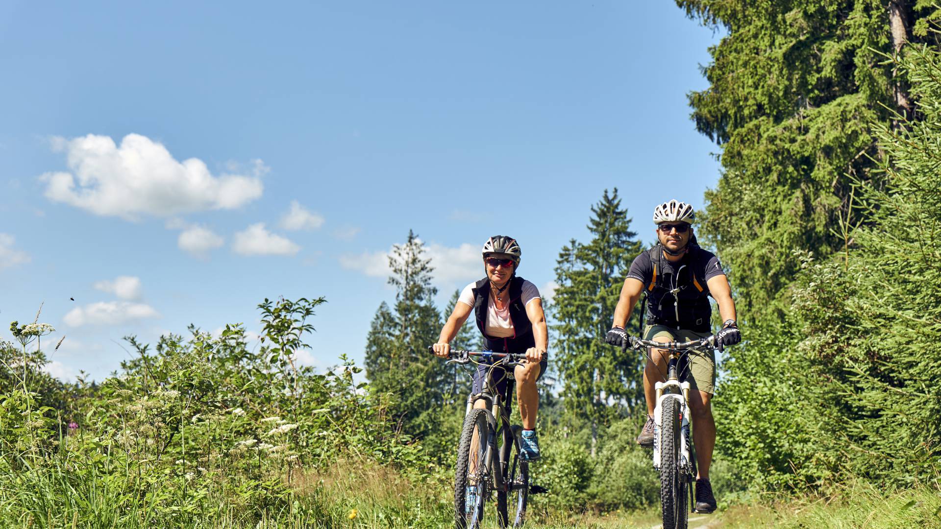 Mountainbiken im bayerischen Wald