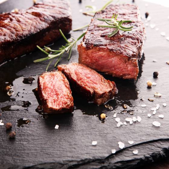 Lecker angerichtetes Fleisch