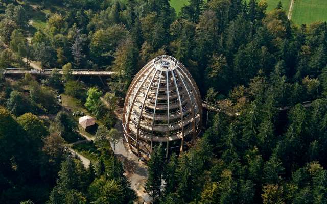 Baumwipfelpfad Bayerischer Wald Luftaufnahme