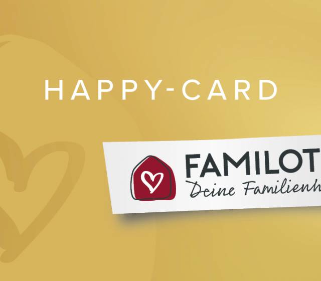 Abbildung der Familotel Happy Card in gelb