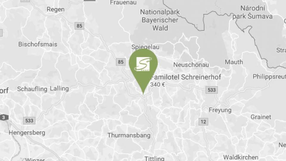 Karte schwarz-weiß Schreinerhof
